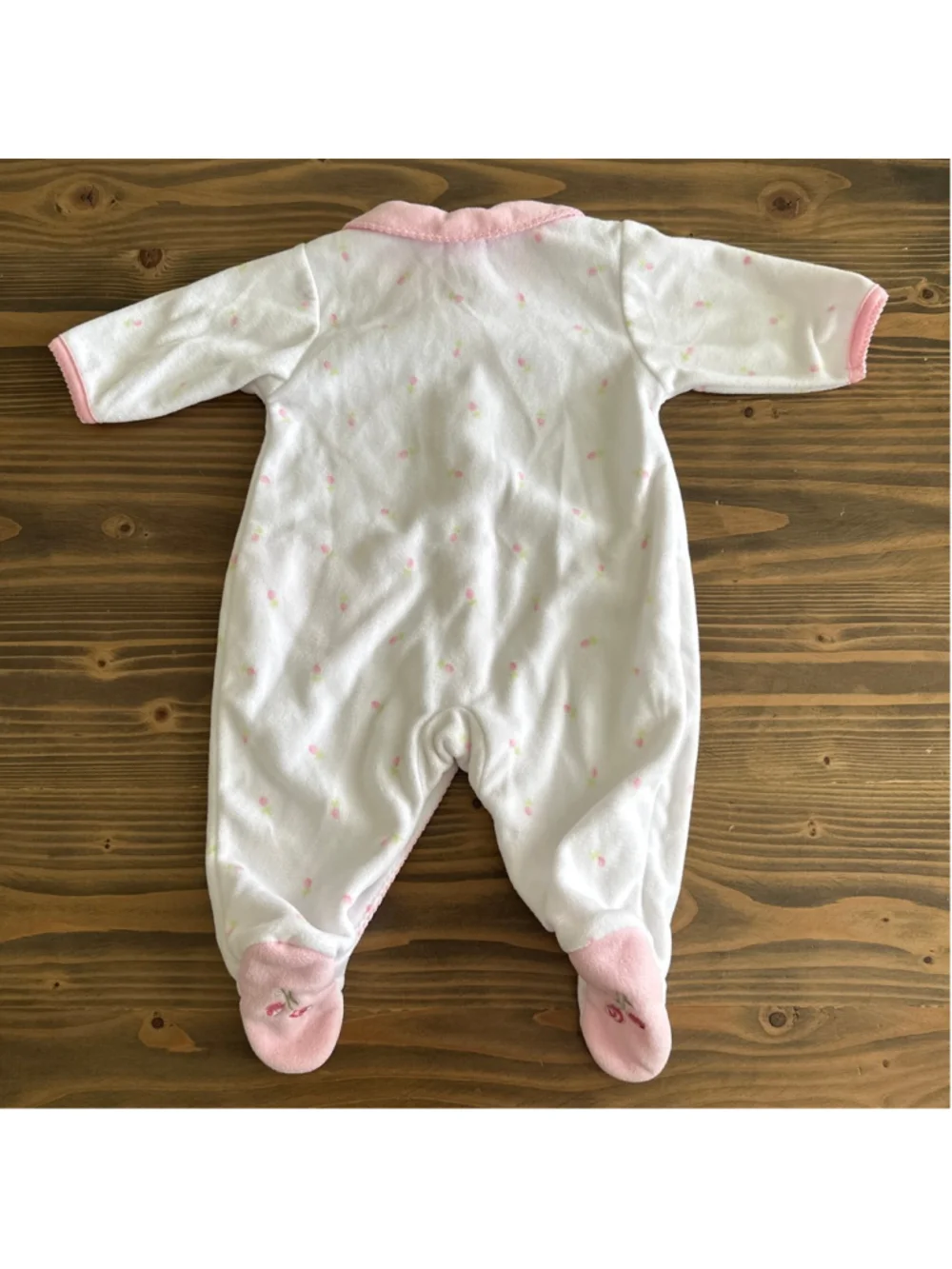 Vintage Carter's Footed Sleeper Baby Girl 3 Months Pink Floral Snap Front